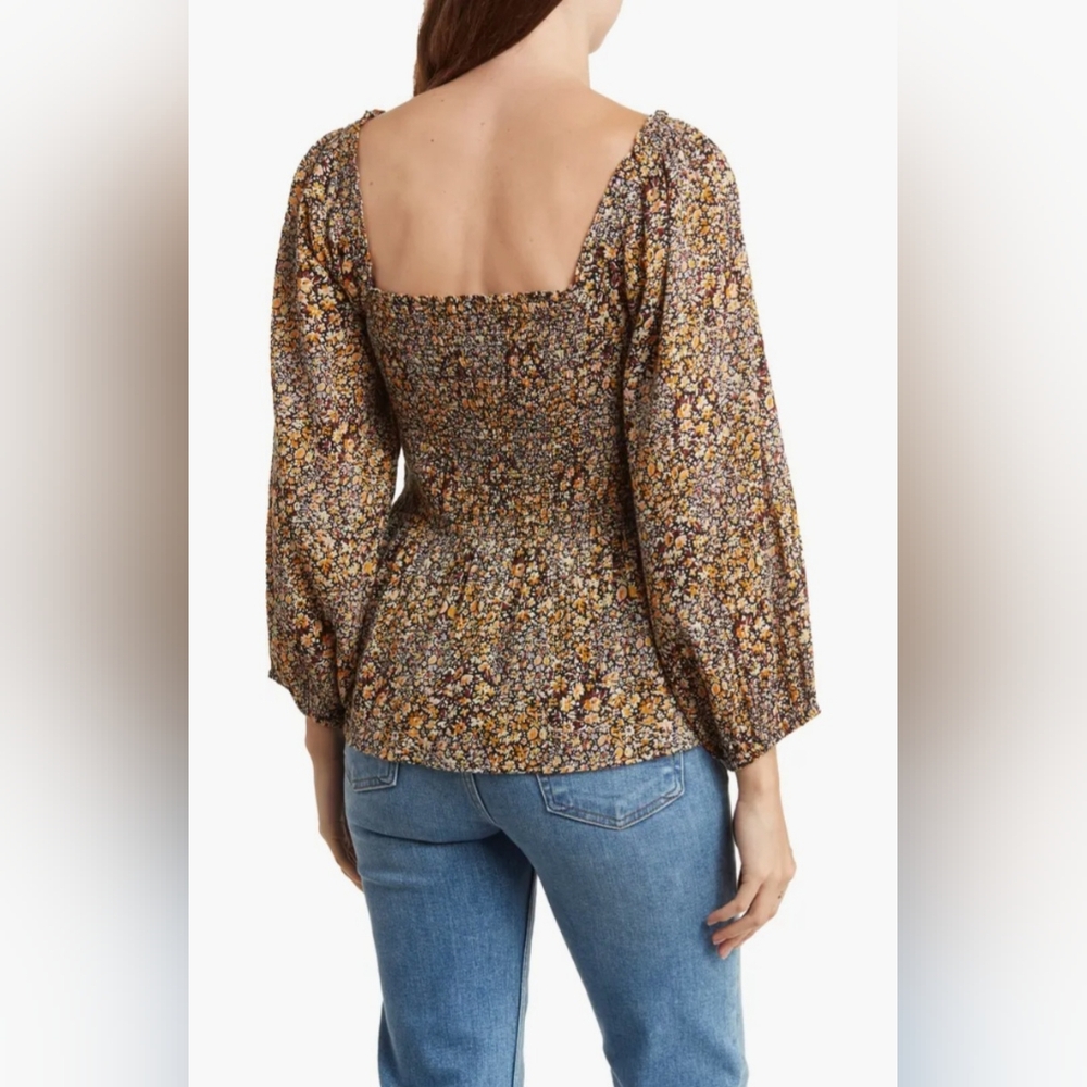 #15.Madewell long-sleeve peplum top NWT - Picture 2 of 3
